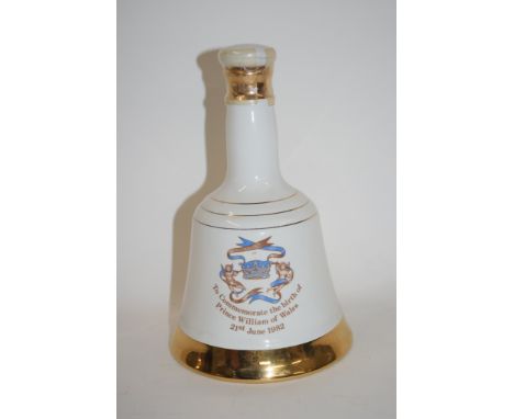 Bells Scotch Whisky Wade porcelain decanter commemorating the birth of Prince William