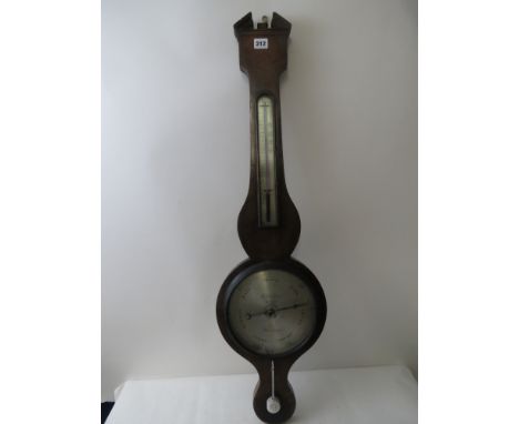 G Kalabergo, Banbury - a George III mahogany case wheel barometer