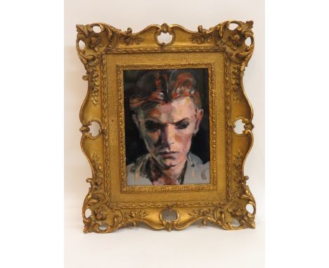 Geraldine Swayne, 'Bowie', New Art Projects 2016, oil / enamel on aluminium, 7 x 5