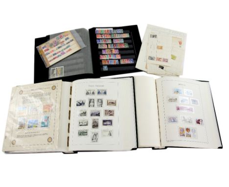 France Collection in two Lighthouse stamp albums and stock book Mint and used from 1853-1990 together with loose in packets. 