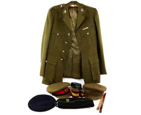 British Army Queen's Regiment major's service uniform with medal bars for, Meritorious Service Medal, Korea Medal 1950/1953, 
