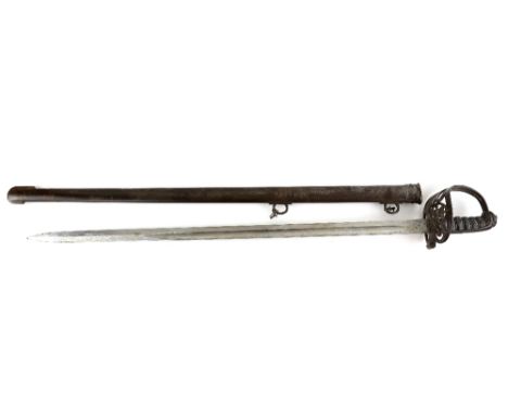 Victorian officer's dress sword made by Robmole &amp; Sons of Birmingham, 83cm blade with matching metal scabbard..    