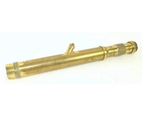 Brass telescope by W Ottway and co, Commons Patent 1904.    working telescope, some light scratches to lenses 