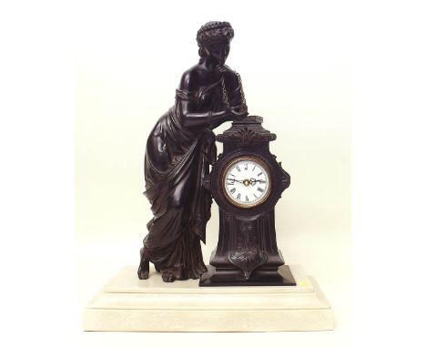 French style figural mantel clock Condition report: see terms and conditions