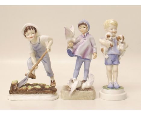 Royal Worcester Monday's Child, fantails and a Saturday's Child Condition report: see terms and conditions