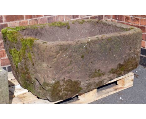 Large sandstone trough 115cm x 75cm x 48cm Condition report: see terms and conditions