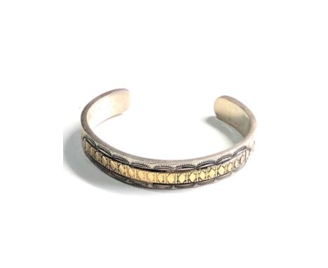 14ct gold &amp; silver RT  bangle 47g 