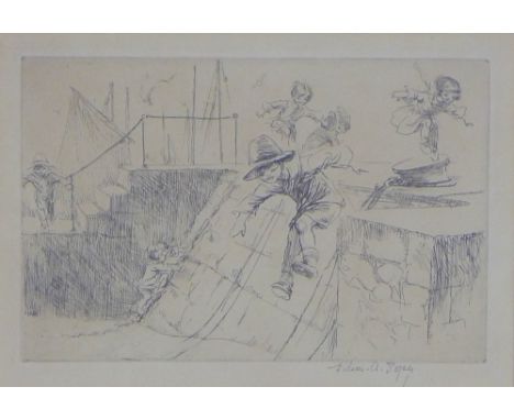 EILEEN ALICE SOPER (ENGLISH 1905-1990), FOLLOW MY LEADER, signed etching, framed under glass, 19 X 14cm.  Provenance: From th