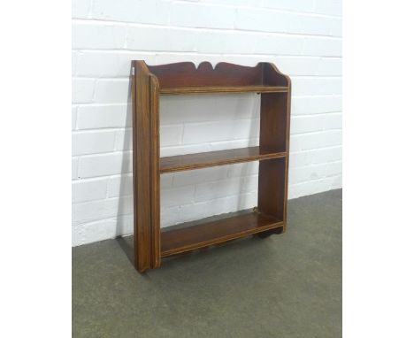 Vintage open wall hanging shelf, 49 x 62cm.