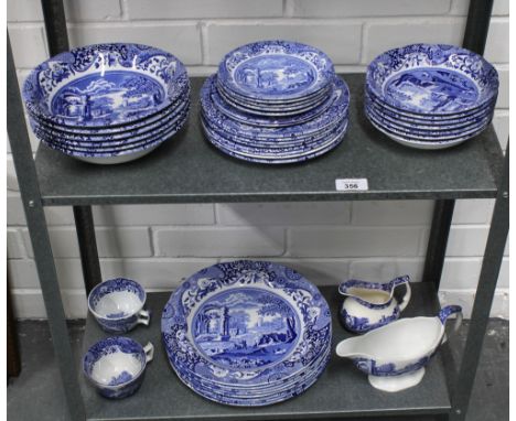 Collection of Spode Italian blue and white tableware, approximately 40 pieces
