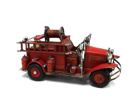 Model of an early 20th century style fire engine / truck 