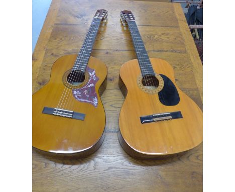 Yamaha acoustic guitar and a Hohner guitar. (2)