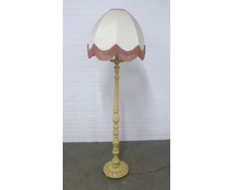 Vintage standard lamp and shade 