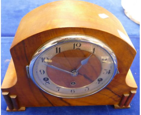 Walnut Cased Art Deco Mantle clock: