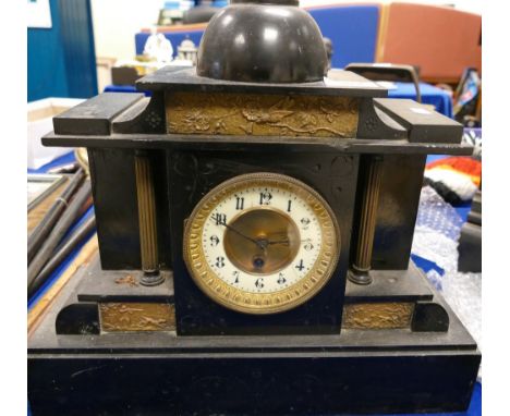 Slate Type large mantle clock:  