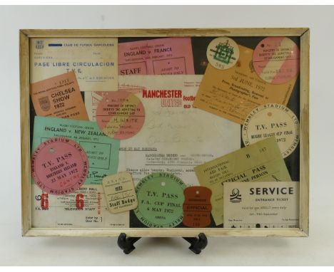 A collection of 1970s ticket stubs &amp; letters: Various letter and ticket stubs from various sporting events in the early 1