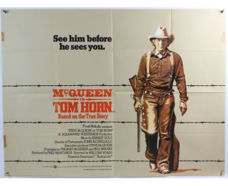 40+ British Quad film posters including Tom Horne, Desperately Seeking Susan, Footloose, 10, George and Mildred, Cocoon, Satu