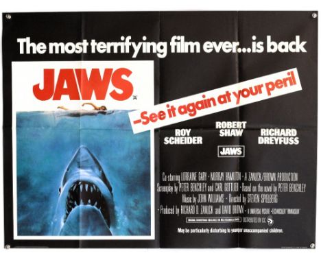 40+ British Quad film posters including Jaws RR, The Long Good Friday, Being There, Electra Glide In Blue, The Shootist, The 