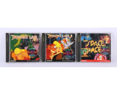 Dragon's Lair 1 & 2 - Space Ace - Philips CD-i. This lot contains the popular animated adventures of Dragon's Lair, Dragon's 
