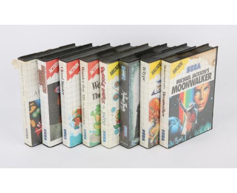 Sega Master System - 8 Game Collection. This lot features 8 games from the Sega Master System library: Fantasy Zone: The Maze