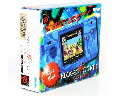 SNK Neo Geo Pocket Colour - Aqua Blue - Boxed. This lot contains a fully tested Neo Geo Pocket colour in Aqua Blue. The item 