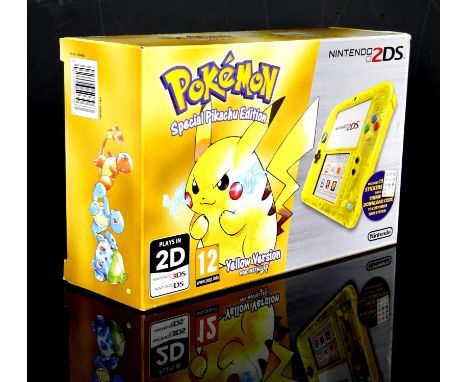 Nintendo 2DS - Pikachu Pokémon Yellow Console - Complete in Box. This lot contains the special Pikachu edition of the Nintend
