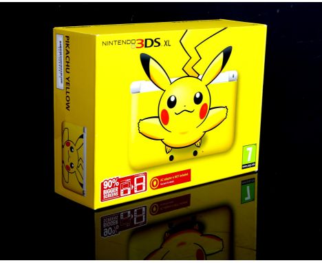 Nintendo 3DS XL - Pikachu Console - Complete in Box. This lot contains the special edition Pikachu 3DS XL handheld boxed and 