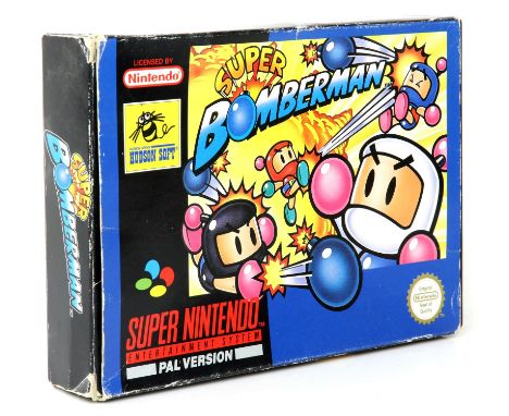 Super Bomberman SNES - Boxed. This lot contains a complete in box edition of Super Bomberman for the Super Nintendo Entertain
