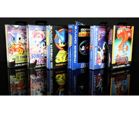 Sega Mega Drive Sonic Collection. This lot contains six mainline Sonic The Hedgehog titles released on the Sega Mega Drive. E