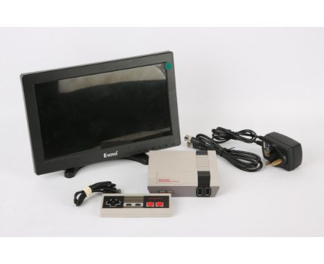 Nintendo NES Mini Console plus Eyoyo 11.6" Monitor. This lot contains the following: NES Mini, 1 official NES Mini Controller