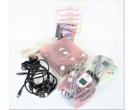 Sega Dreamcast Hello Kitty Console (PAL). This lot contains a modified English PAL console with the Japanese exclusive Hello 