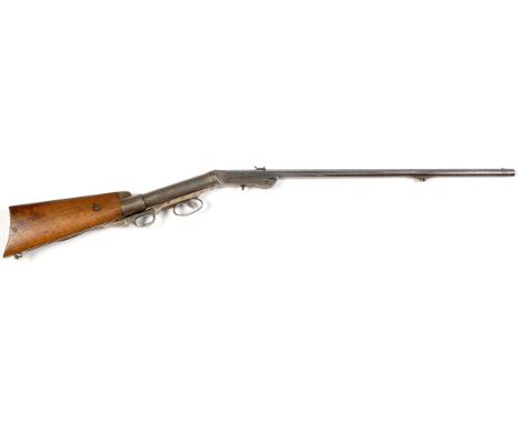 A rare Eisenwerke Gaggenau Model No. 1 .22 cal. gallery air gun, a transitional example between Bugelspanner/Gem, with 25in. 