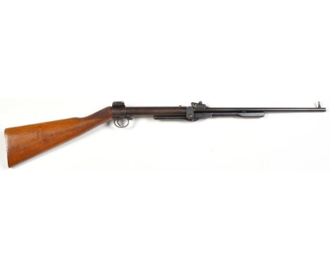 A BSA Improved Model D .177 cal. under lever rifle 'Hybrid', with Maxnite raised sight, tap loader, folding aperture rear sig