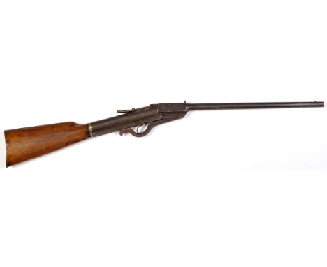 A Jewel Gem 4.5mm air gun, the 17 3/4in. steel barrel with flat engine turned top, lever opening latch, serial no. 91990, pla