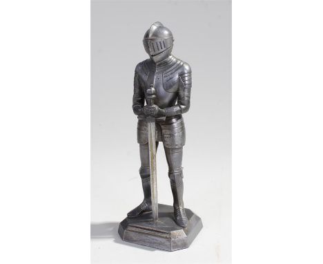 Table lighter, in the form of a knight, numbered 9142/7, 24cm high