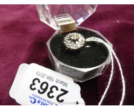 An 18ct. Diamond cluster Ring