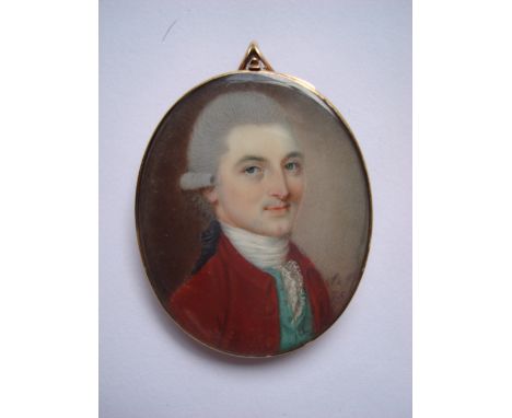 Thomas Redmond (British c.1745 -1785)
Miniature portrait of a gentleman probably a member or relative of the Lambert family o