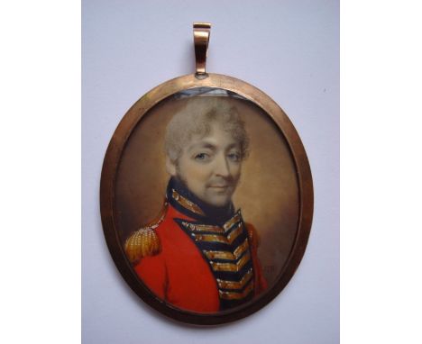 John Thomas Barber Beaumont (British, 1774 -1841)
Miniature portrait of  William Lambert (1761 -1838) of Shortes Place, Woodm