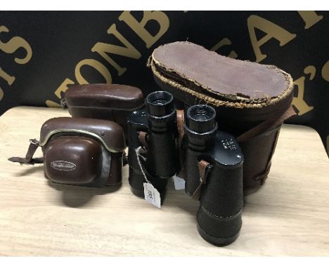 VINTAGE BINOCULARS ' ANKER' 7 X 50 , AGFA VINTAGE CAMERA & VOIGHTLANDER VINTAGE CAMERA