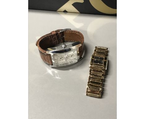 DIAMOND SET ROTARY WATCH & GENTS WATCH - NOT TESTED