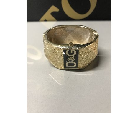 DOLCE & GABANA GOLD COLOURED BANGLE WATCH - WORKING ORDER