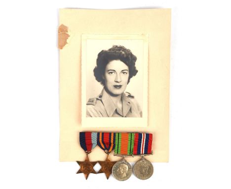 VAD (Voluntary Aid Detachment) Interest Miss Freda Margaret Packham. V.A.D WWII group comprising Burma Star, 1939-1945 Star, 