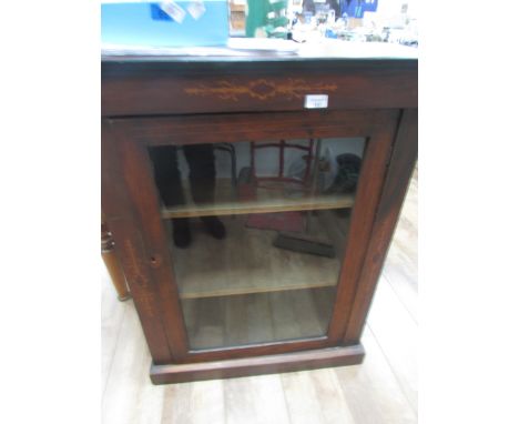 Inlaid glass front cabinet