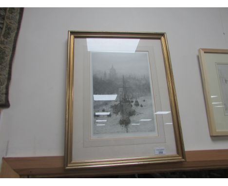 Framed print signed 'Wyllie'