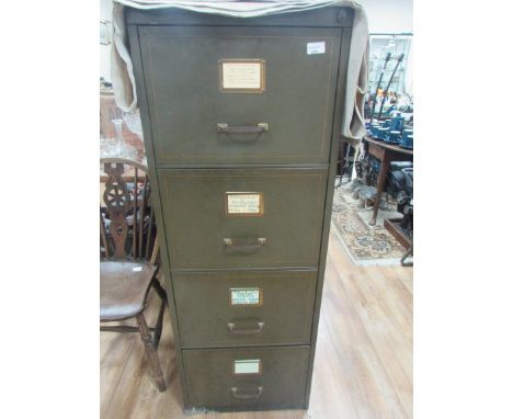 Metal military file cabinet