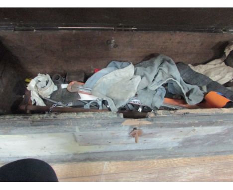 Wooden tool chest and tools