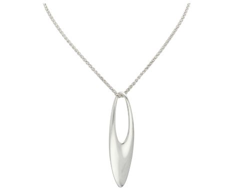 No Reserve - Georg Jensen Sterling silver pendant on necklace no. 500 In good condition. Hallmarks: Signed Georg Jensen, 925S