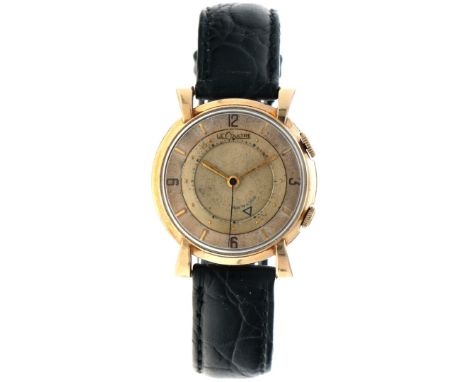 No Reserve - LeCoultre Memovox Cal. 489/1 - Men's watch - approx. 1950's. Case: gold-plated (BLA 10K.) - strap: leather - con