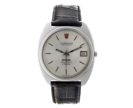 No Reserve - Omega Constellation F300Hz 198.002 - Men's watch - approx. 1972. Case: steel - strap: leather - tuning fork - co