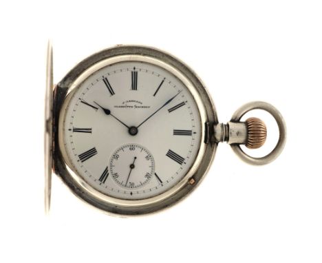 No Reserve - J. Assman Silver (900/1000) - Men's pocket watch.  Case: silver (900/1000) - manual - condition: good, movement 